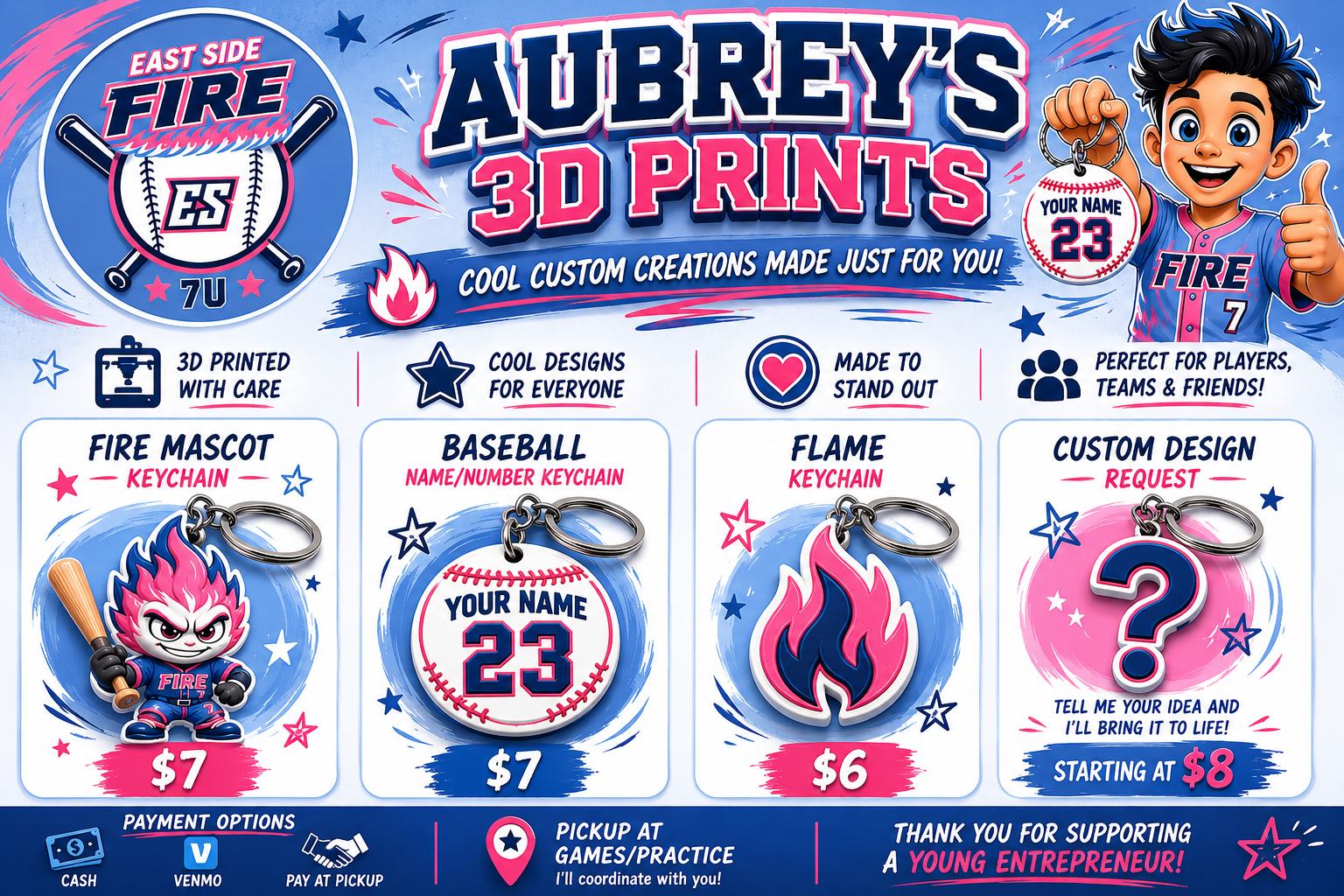 Aubrey's 3D Prints product showcase